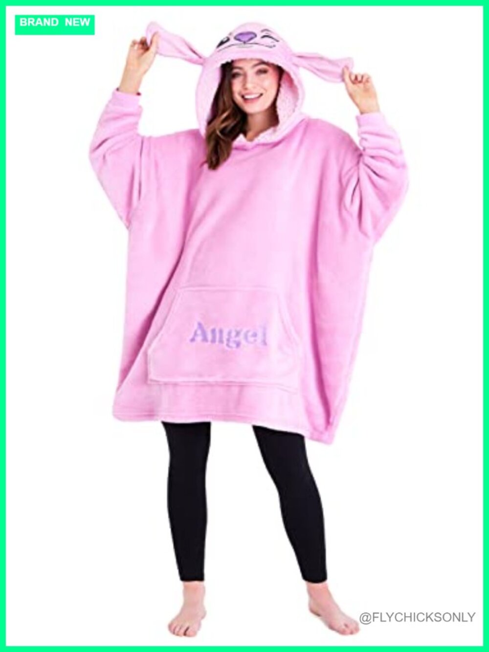Disney Stitch Oversized Fleece Hoodie Blanket with Pocket